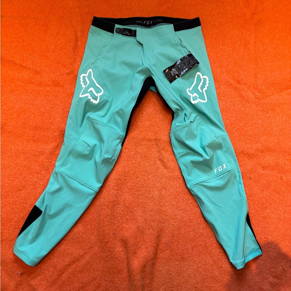 Fox Teal Women's Track Joggers with White Logos - Picture 1 of 9